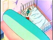 Future Bulma visits her son in the Hospital.