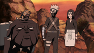 Kakashi and Rin outside of the cave