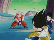 Vegeta orders Krillin to destroy his Dragon Ball