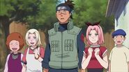 Sakura is happy that Sasuke did the Kage Bunshin no Technique.