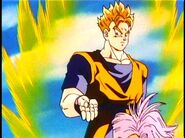 Future Gohan after he knocks out Trunks.