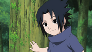 Sasuke playing hide and seek with Itachi.