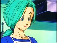 Future Bulma tells Gohan to talk some sense into her son.