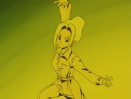 Chi-Chi shows her Kung fu style