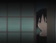 Sasuke eavesdropping on his parent's conversation with Itachi.