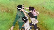 Rock Lee passes Gai's test.