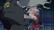 Sakura fights a puppet