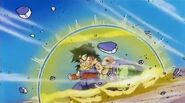 Gohan created the energy shield to protect Piccolo, Krillin, Kami, and Mr. Popo from Garlic Jr