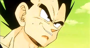 Vegeta smirks