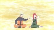 Naruto telling Kushina that she said her catchphrase again.