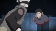 Obito fights Kakashi in the Kamui Dimension