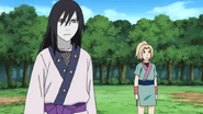 Tsunade with Orochimaru.
