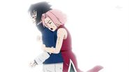 Sakura pleas to Sasuke to don't hurt anymore genin.