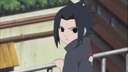 Sasuke notices Sakura's presence.