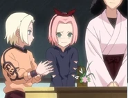Sakura after doing her own presentation on flowers.