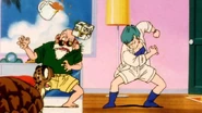 Bulma hits Roshi again since 5 years ago
