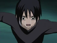 Sasuke cries while running, and admits that he doesn't want to die.