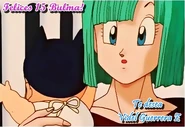 Bulma holds her infant son