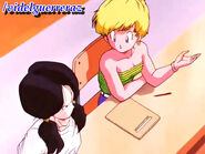 Videl and Erasa at the class before Gohan arrived