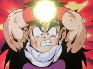 Gohan fire the first on-screen usage of the Masenko, after becoming enraged by Piccolo's noble death and hit Nappa