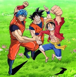 Goku Luffy Naruto  Anime dragon ball super, Anime crossover, Anime dragon  ball