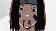 Rin saying Kakashi's name as she dies from Implanting herself with his Chidori.