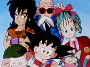 Bulma with her friends.