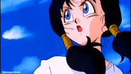 Videl saw Gohan flying away as Great Saiyaman