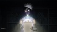 Kakashi trying to find information on the first Hokage's wood style Techniques.