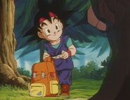 Goku Jr. looking at the parent bear