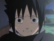 Sasuke senses Itachi's presence.