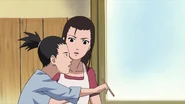 Shikamaru asking his father why everyone in Konoha hates Naruto.
