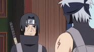 Kakashi tells Itachi not to get involve with the higher ups now that he is an ANBU captain.