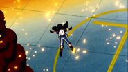 Videl jump on the fire building