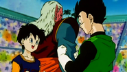 Videl is seeing Gohan get healed by Kitibo