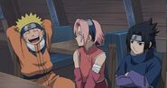 Naruto laughing at the fact that Koyuki is royalty