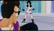 Videl facing the gangsters