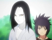 A young Anko with Orochimaru.