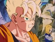 Future Gohan angrily stares at 17.