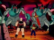 Vegeta and Nappa accepted their surrender to the Arlian guards to the King