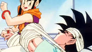 Chi Chi hits Goku for scaring her out of her nap