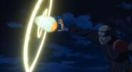 Naruto tries to save Hinata but his Rasengan is absorbed