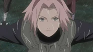 Sakura remarks that she'll help Naruto win the war.