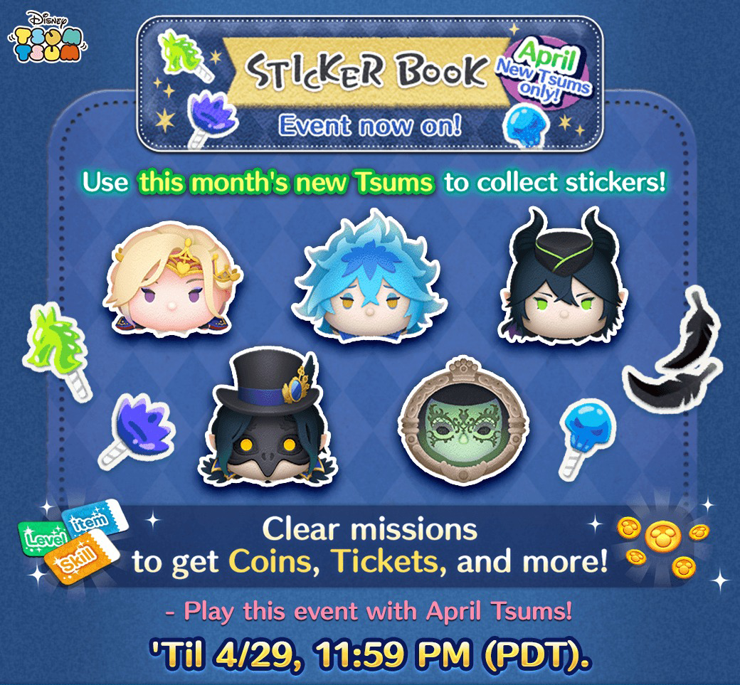 International Events/April 2024 Sticker Book Disney Tsum Tsum Wiki Fandom