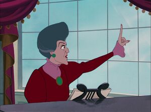 Lady Tremaine reprimanding her daughters when they start fighting.