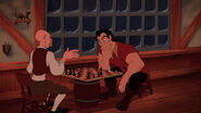 Gaston playing chess.