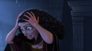 Realizing Rapunzel is gone, Gothel grows overwhelmed and frantic.