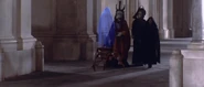 Sidious communing with Gunray, Haako, and Maul again.