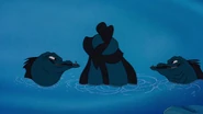 Later, Flotsam and Jetsam sabotage Ariel and Eric's moment to kiss on Ursula's orders.