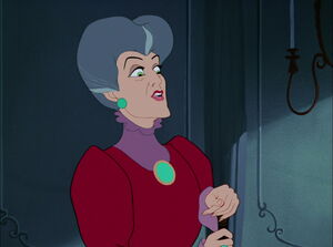 As the Grand Duke prepares to leave, Lady Tremaine lies to him, saying there aren't anymore girls in her home.